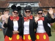 women dressed as minnie mouse