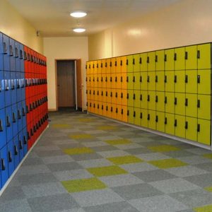 colourful lockers