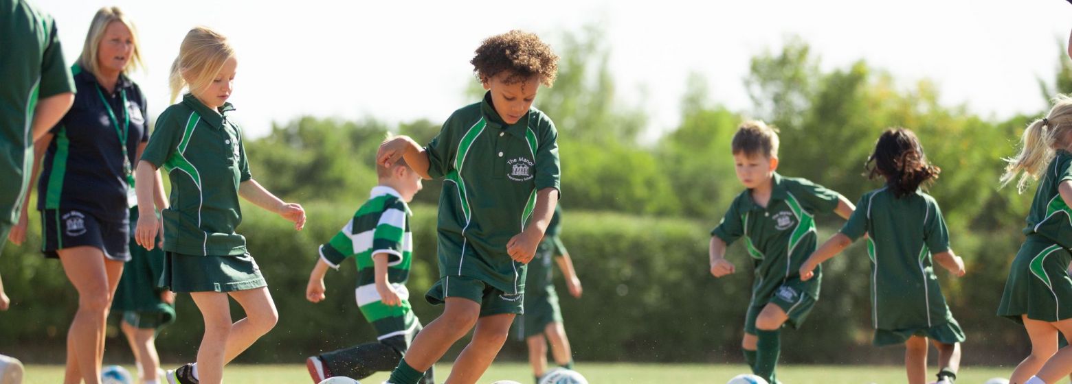 school children in a PE lesson