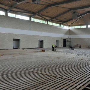 construction of a sports hall