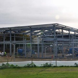 school sports hall under construction