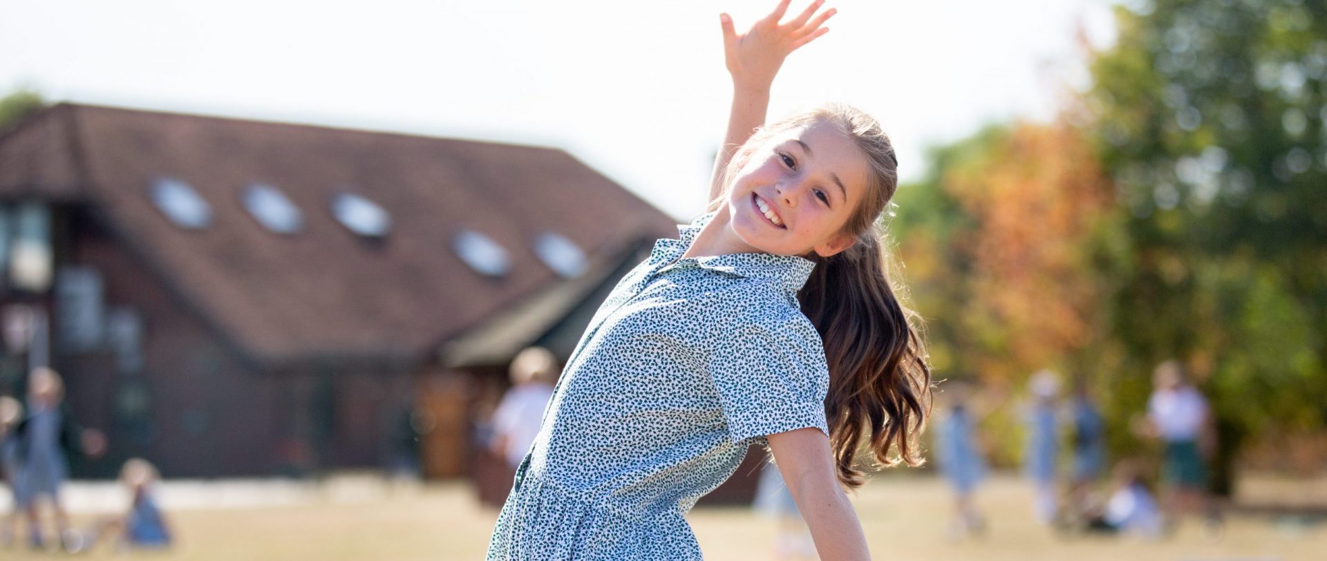 happy school girl at Manor Prep