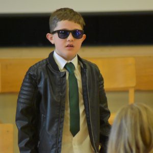 student wearing sunglasses