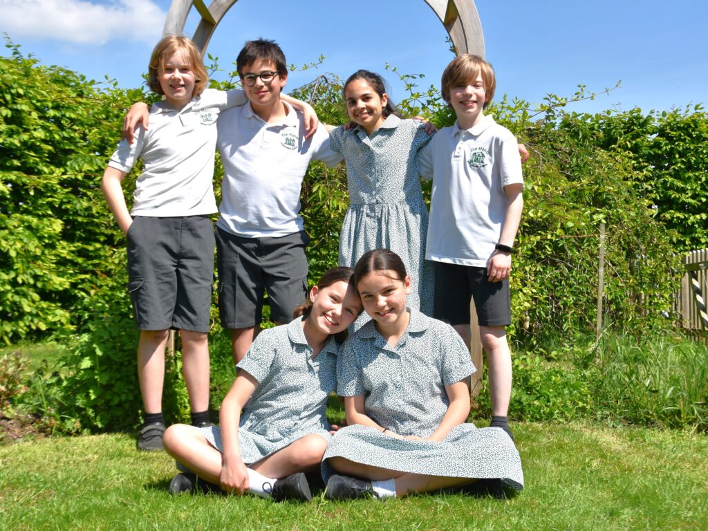 students outside