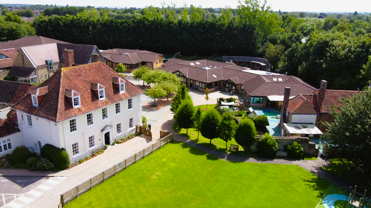 birds eye view of a school